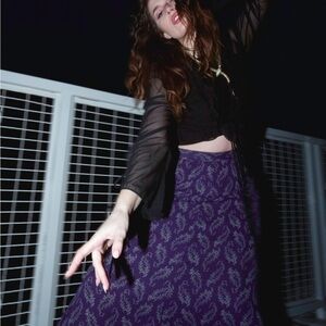 Talbots Blue and Green Midi skirt